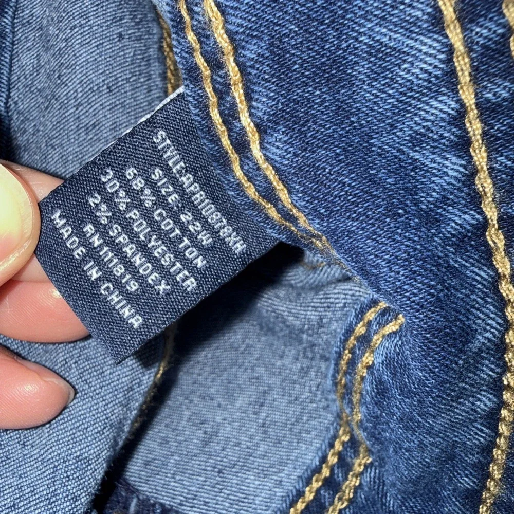 Our Republic For All‎ Womens 22W Mid Rise Trouser Jeans Wide Leg Blue Denim NWT